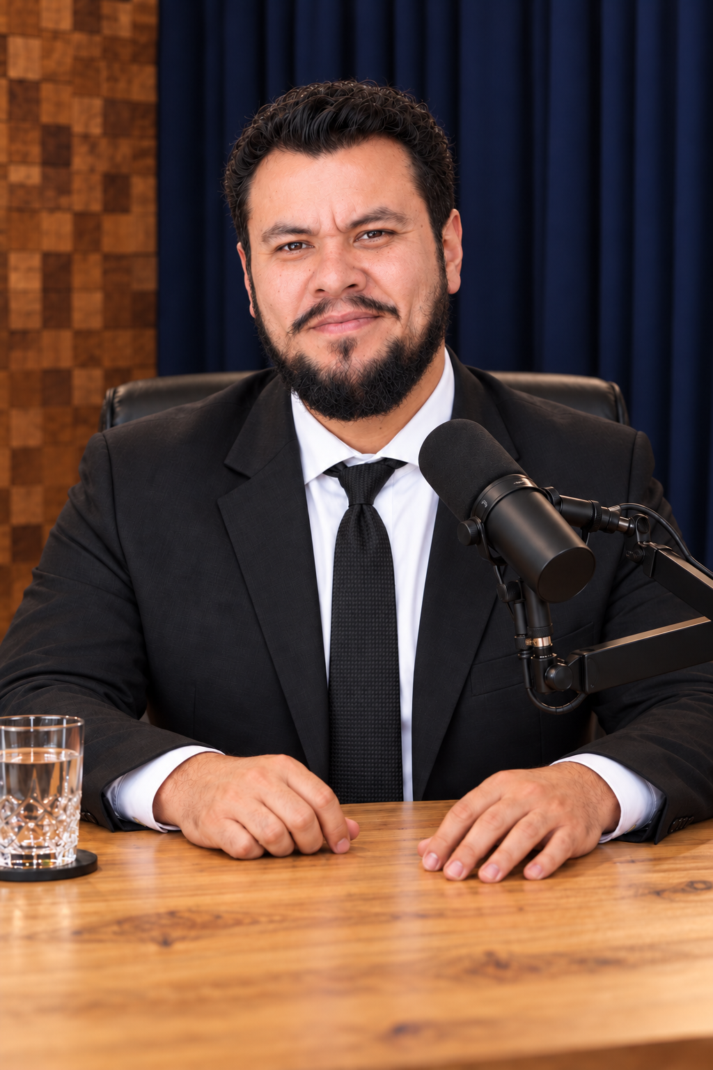 Porträt von Kin Levi in einem Podcaststudio