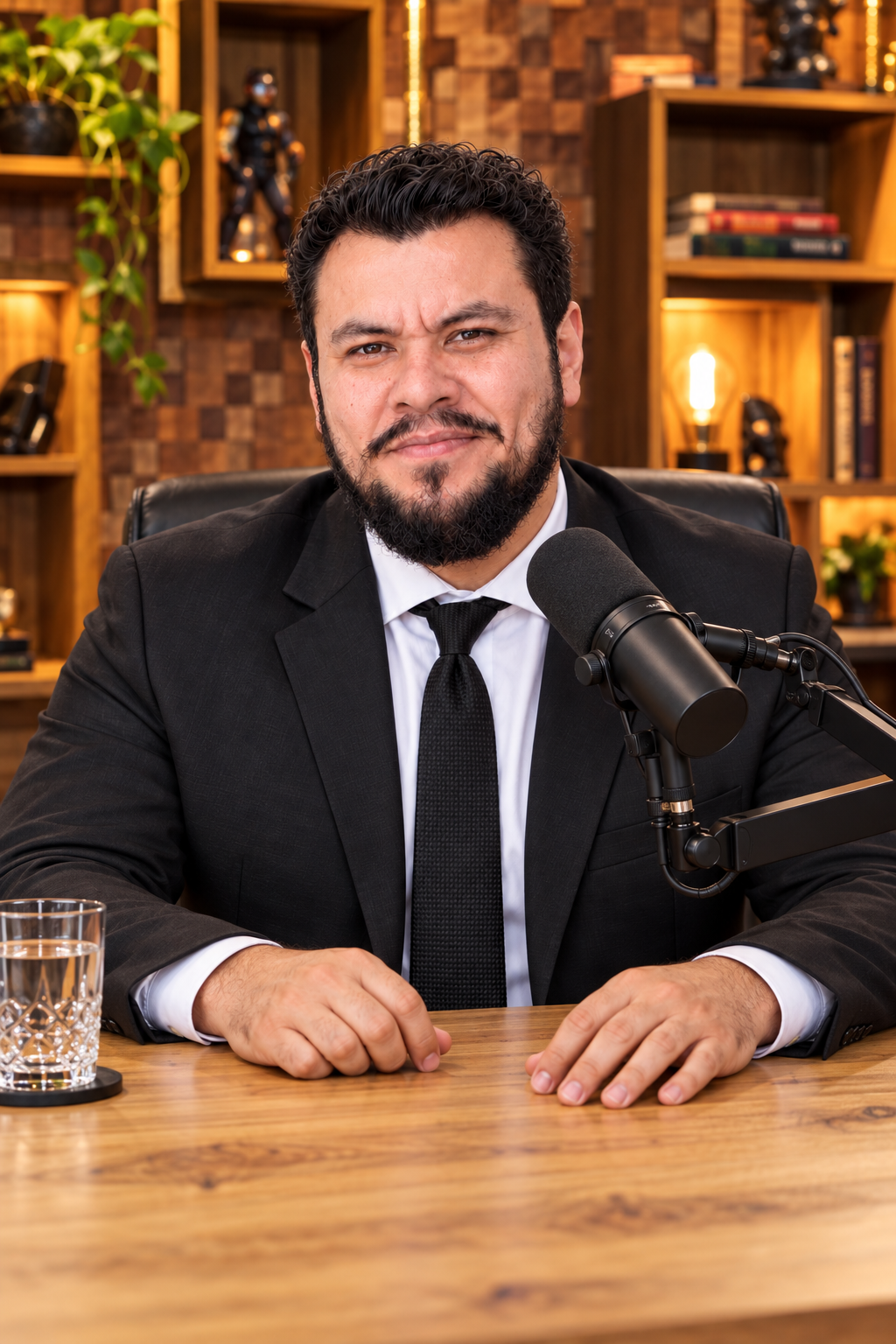 Porträt von Kin Levi in einem Podcaststudio